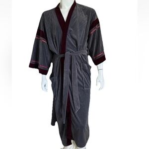 VTG Pierre Cardin Robe Mens M Pockets USA Velour 70s Smoking XL